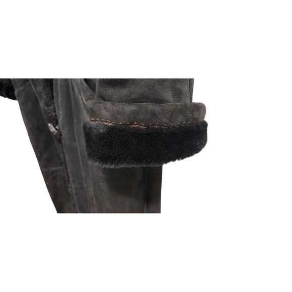 Revillon Shearling coat Black Women's  Size XL - Picture 10 of 14